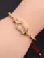 Fashion Mixed Color Bead Chain Copper Inlaid Zirconium Geometric Horseshoe Beaded Braided Bracelet