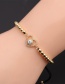 Fashion Mixed Color Chain Copper Inlaid Zirconium Geometric Heart Beaded Braided Bracelet