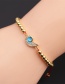 Fashion Mixed Color Chain Copper Plated Real Gold Micro-inlaid Zirconium Geometric Braided Bracelet