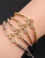Fashion Girl + Bead Box Chain Copper Plated Real Gold Love Girl Braided Bracelet