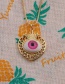 Fashion Pink Copper Inlaid Zirconium Love Eye Necklace