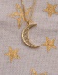 Fashion Gold Copper Plated Real Gold Moon Necklace