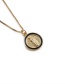 Fashion Oval Bronze Plated Real Gold Statue Of The Virgin Necklace