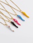 Fashion White Copper-plated Real Gold Dripping Oil Chili Necklace