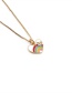 Fashion Gold Geometric Love Heart Drop Oil Necklace
