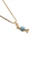Fashion Blue Yellow Pink Copper Plated Real Gold Geometric Candy Necklace