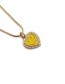 Fashion Yellow Copper-plated Real Gold Dripping Oil Love Smiley Face Necklace