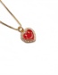 Fashion Yellow Copper-plated Real Gold Dripping Oil Love Smiley Face Necklace