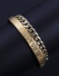 Fashion Gang Color Suit Titanium Steel Roman Alphabet Chain Bracelet Set