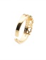 Fashion Gold Copper Plated Real Gold Cross Love Heart Open Ring