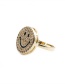 Fashion Gold Micro-inlaid Zirconium Smiley Ring
