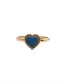 Fashion Blue Copper Inlaid Zirconium Drop Oil Love Ring