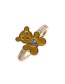 Fashion Purple Copper Plated Real Gold Bear Love Ring