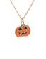 Fashion Ghost B Halloween Alloy Drip Oil Bat Pumpkin Castle Necklace