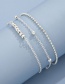 Fashion White Three-piece Geometric Bead Bead Necklace