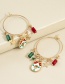 Fashion Gold Christmas Cartoon Ring Five-pointed Star Earrings