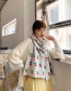 Fashion White Cherry Wool Knitted Scarf