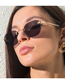 Fashion White Film Irregular Rimless Cut-edge Sunglasses