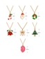 Fashion Christmas Tree Christmas Tree Santa Donut Dripping Oil Necklace