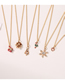 Fashion Heart Christmas Dripping Snowflake Cane Necklace