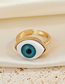 Fashion Light Gray Eyes Geometric Eye Open Ring