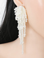Fashion 55611 Pearl Tassel Stud Earrings