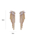 Fashion Silver Geometric Flower Tassel Earrings