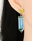Fashion Pink Alloy Pencil Earrings