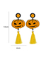 Fashion Fringed Pumpkin Acrylic Plate Halloween Pumpkin Tassel Earrings