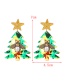 Fashion Color Alloy Resin Christmas Tree Bee Earrings