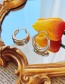 Fashion Gold Titanium Steel Ring Ear Ring