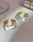 Fashion Gold Geometric U-shaped Transparent Resin Earrings