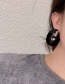 Fashion Gold Rhinestone Digital Flocking C-shaped Earrings