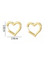 Fashion Love Silver Metal Five-pointed Star Love Triangle Stud Earrings
