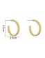 Fashion Gold Alloy Twist C-shaped Earrings