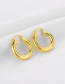 Fashion 2cm Metal Geometric U-shaped Earrings