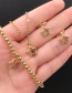 Fashion Suit Micro Diamond Star Necklace Bracelet Earring Set