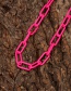 Fashion Pink Bracelet Copper Spray Paint Lobster Clasp Thick Chain Bracelet