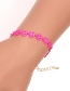 Fashion Pink Suit Spray Paint Smiley Face Chain Necklace Bracelet Set