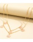 Fashion Gold Alloy Flower Double Necklace