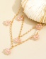Fashion Gold Alloy Flower Double Necklace