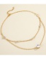 Fashion Gold Alloy Inlaid Zirconium Double Layer Necklace