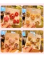 Fashion Fruit Ice Cream Combination [2 Cards] Alloy Knitted Flower Hairpin