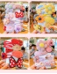 Fashion Strawberry Powder Bunny [5 Piece Set] Children's Plush Knitted Hairpin Set