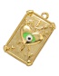 Fashion Green Palm Dripping Eyes Square Geometry Palm Diy Accessories