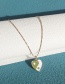 Fashion Silver Green Heart Alloy Love Tai Chi Necklace