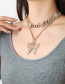 Fashion Silver Alloy Butterfly Thick Chain Necklace