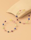 Fashion Gold Colored Oil Drop Five-pointed Star C-shaped Earrings