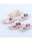 Fashion Red And White Alloy Inlaid Rhinestone Butterfly Hair Clip