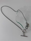 Fashion White Titanium Steel Ot Buckle Necklace